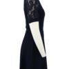black lace paneled knit dress
