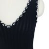 black v neck knitted vest with contrast braid trim