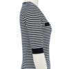 black & white striped knitted pullover
