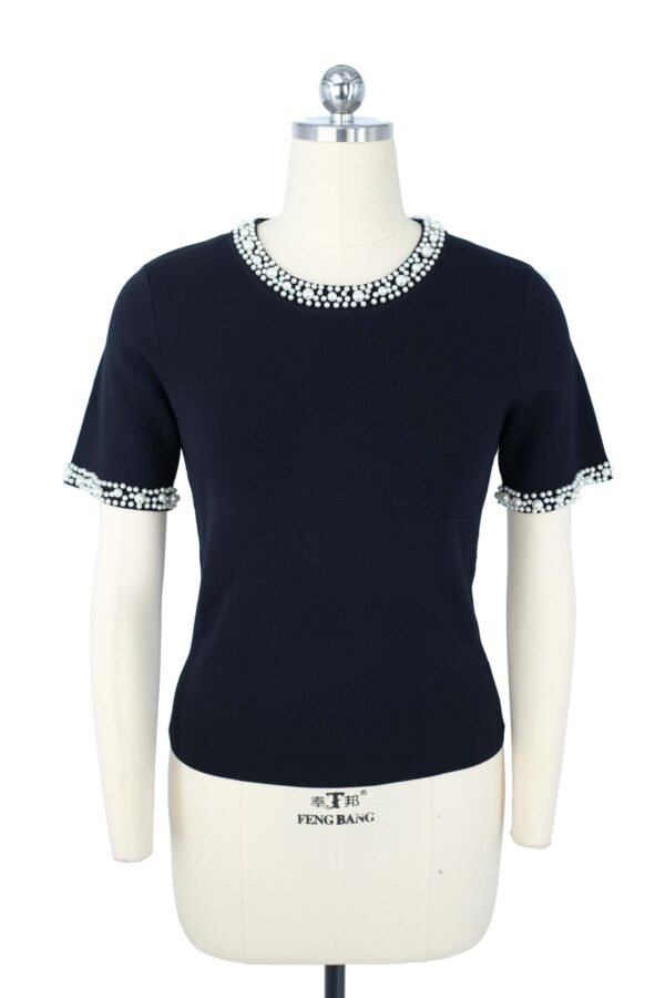 Black Pearl - Embellished Knitted Pullover