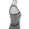 black and white striped crochet knitted camisole