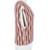 brown and white wavy pattern sleeveless knitted vest